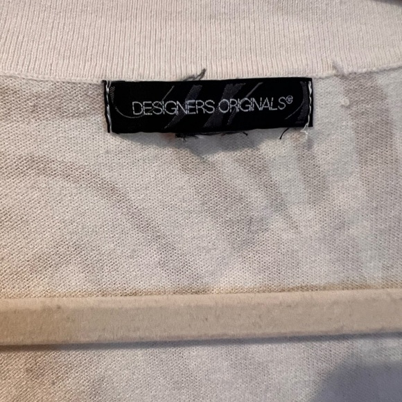 Designers Originals cardigan zebra print tan and white size tag was removed - Picture 2 of 6